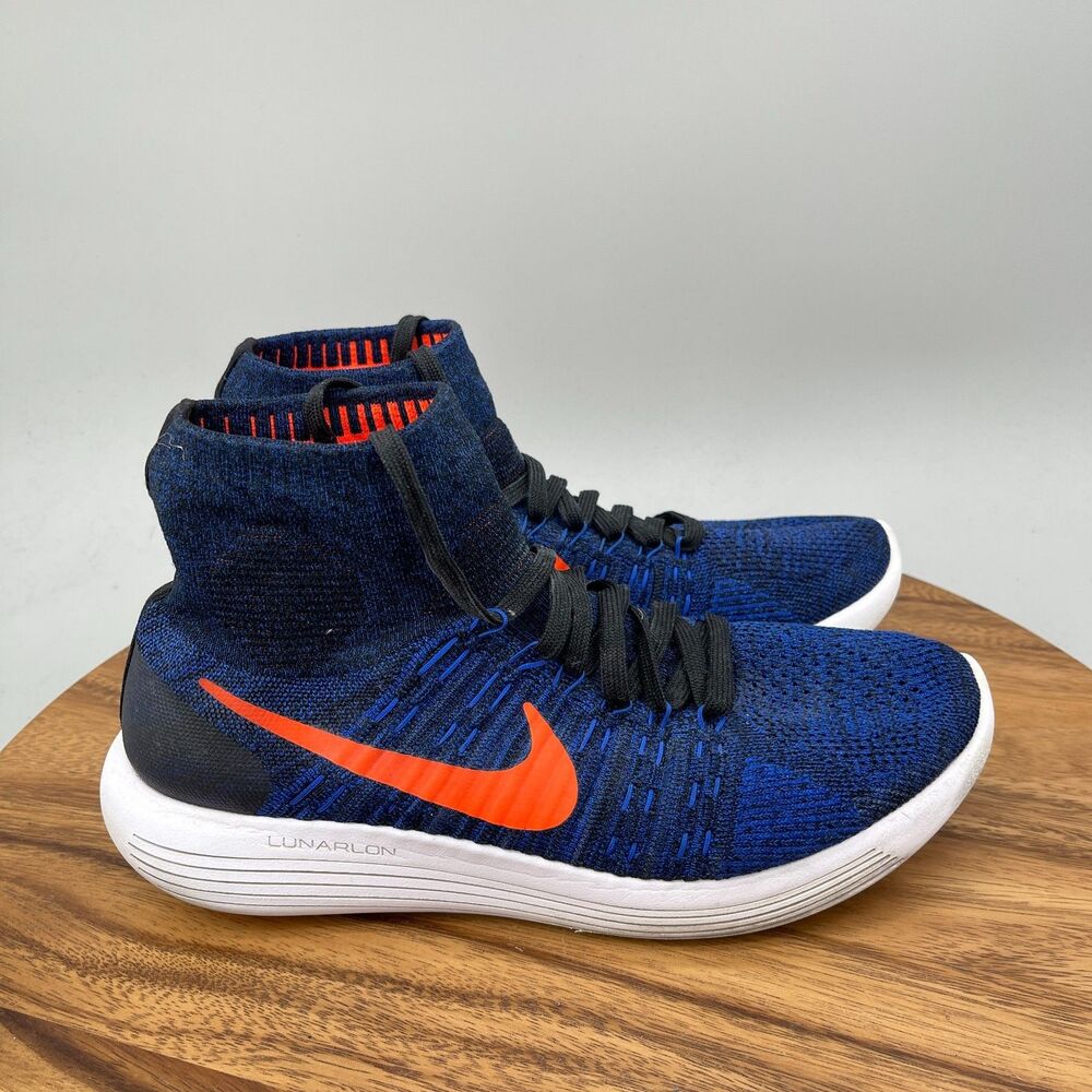 Nike LunarEpic Flyknit Shoes Mens Size 10 Crimson Blue Running Comfort Walking